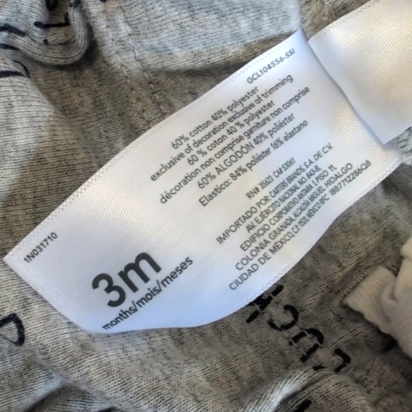 carter's st. patrick's day comfy joggers pants 3 months baby unisex - Picture 4 of 5